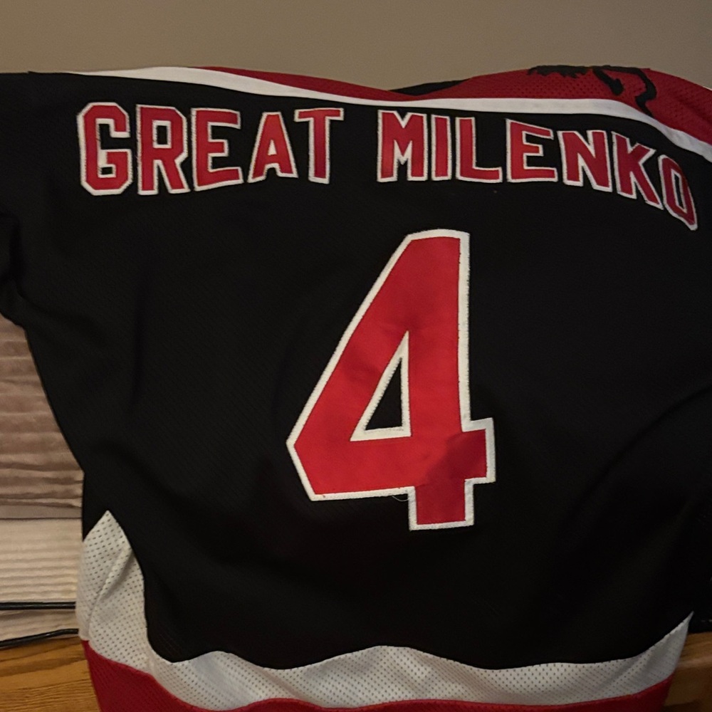 Men's Black and Red Jersey